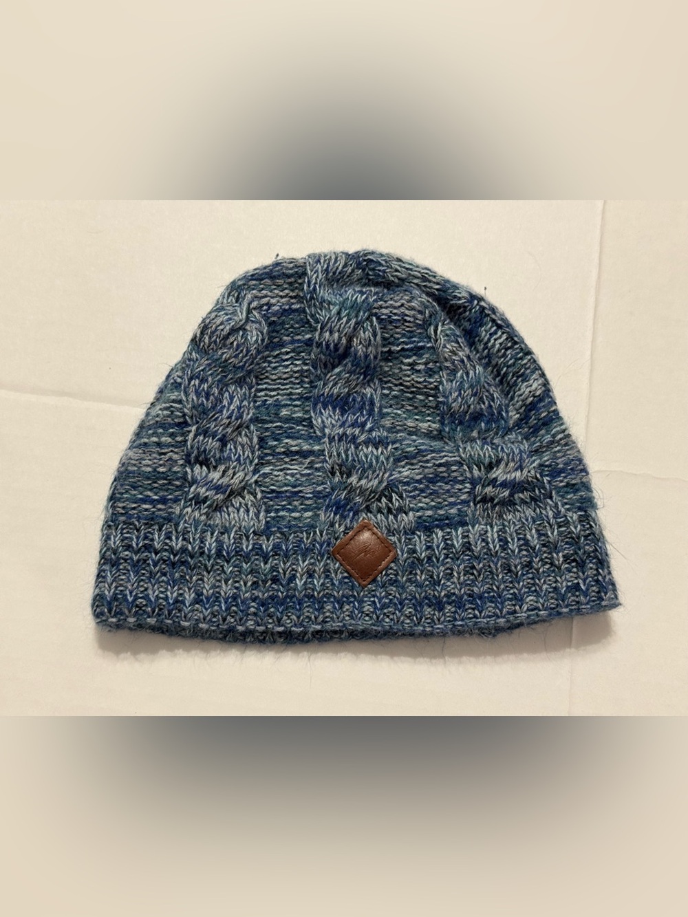 Merkley Headgear Men’s Cable Knit Blue Heathered Beanie Hat